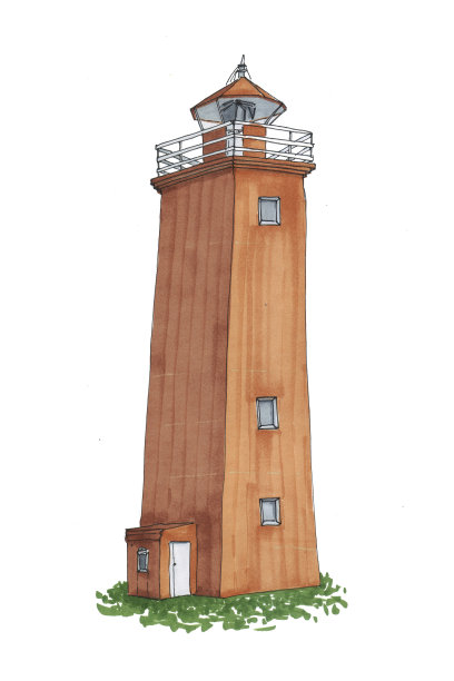 明亮的灯塔，用来在海上导航船只。图片下载