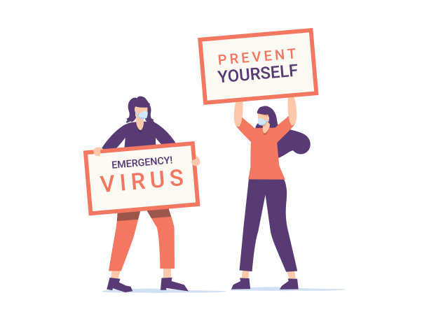 戴着面具的人手里拿着留言板。现代风格矢量设计插图。带着面具的人物图片下载