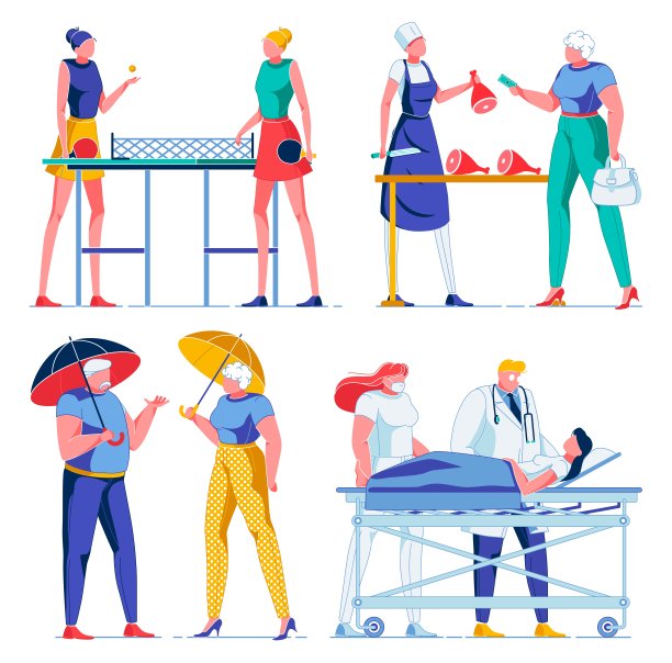 打乒乓球的女人，肉店，医院图片下载