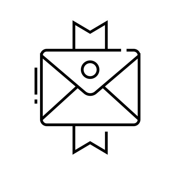 祝贺信线条图标，概念符号，轮廓矢量图，线性符号图片下载
