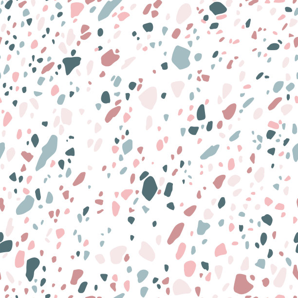 极简无缝水磨石图案。矢量手绘插图的切割石头在柔和的颜色。一个简单的背景是理想的印刷，纺织品，织物，墙纸，包装纸，洗涤图片下载
