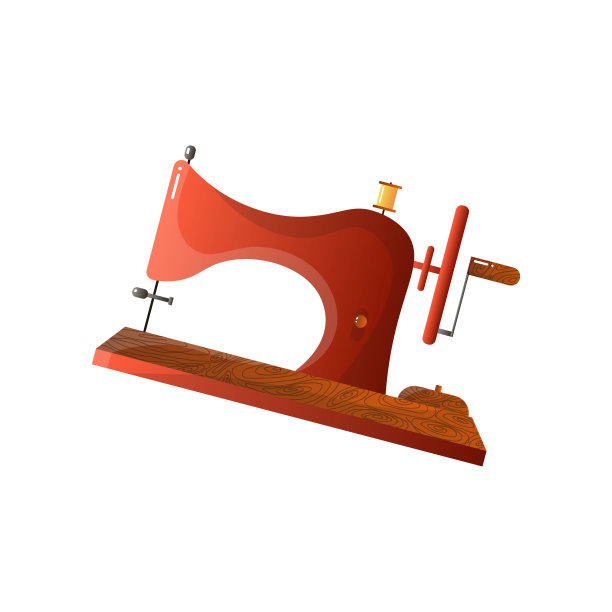 老式复古木缝纫机，城市街道博物馆图片下载