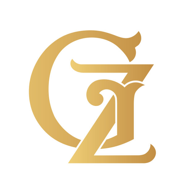 金色的广州字母组合。图片下载