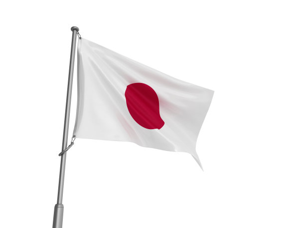 日本国旗- 3D渲染图片下载
