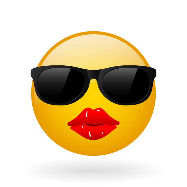 向量玻璃微笑图片下载