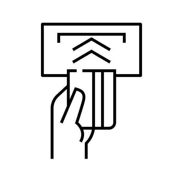自动取款机线性图标，概念符号，轮廓矢量图示，线性符号图片下载