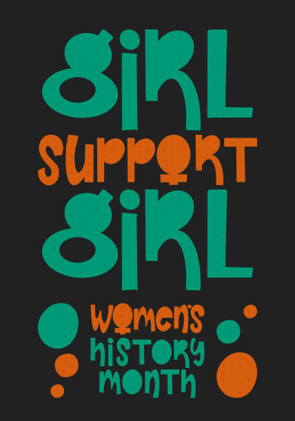 妇女历史月。每年三月庆祝，以纪念妇女对历史的贡献。女性的象征。妇女的权利。世界上的女孩力量。海报,明信片,旗帜。矢量图图片下载