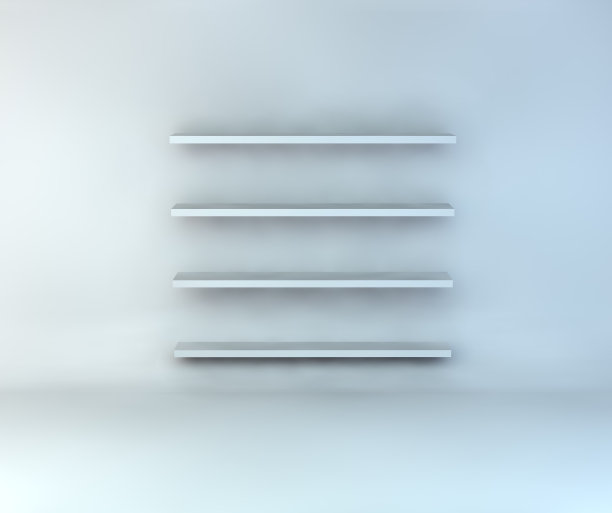 白色背景上的最小墙架的3d渲染或3d插图。图片下载