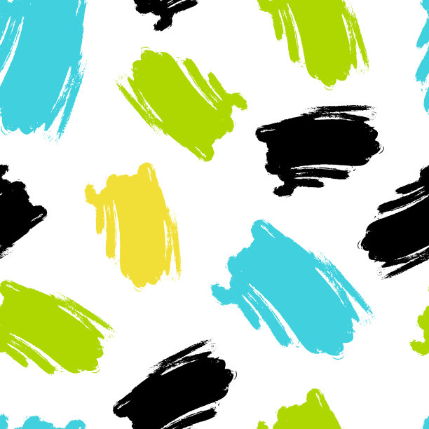 无缝模式与手绘风格图标油漆点。图片下载