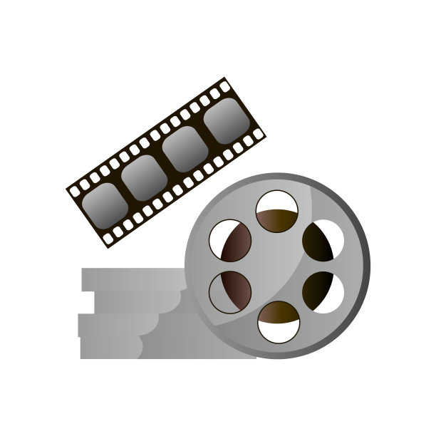 复古金属胶片卷轴，现代复古电影视觉图片下载