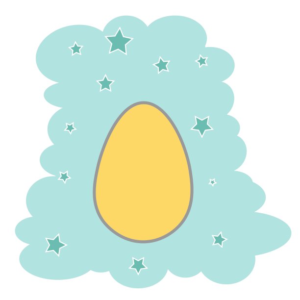 可爱的复活节彩蛋插画图片下载