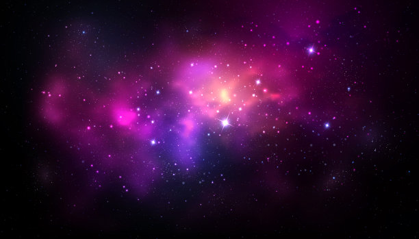 向量宇宙插图。色彩丰富的星空背景图片下载