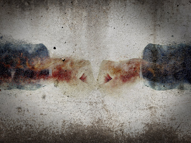 旧混凝土墙上的抽象手绘涂鸦图片下载