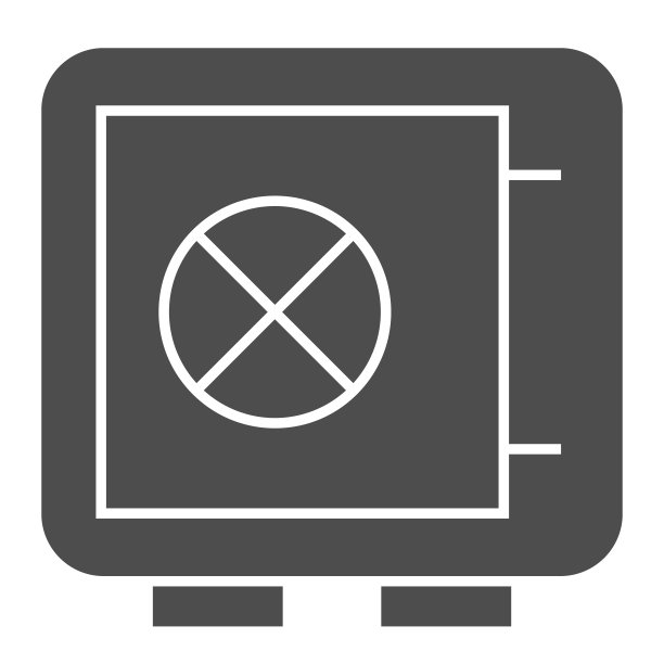 安全可靠的图标。金属银行储蓄罐现金，保险箱。法理学设计理念，白色背景上的象形文字风格，用于网页和应用程序。Eps 10。图片下载