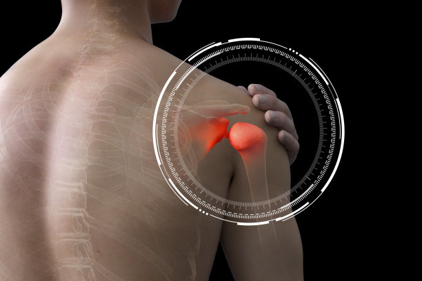 肩部疼痛解剖透视。3 d渲染。图片下载