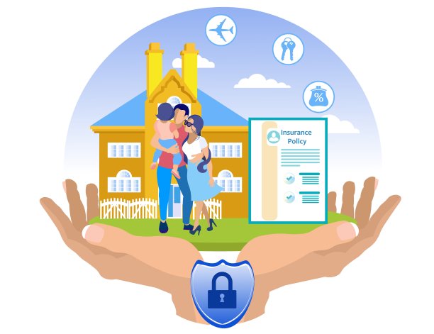 可靠的保险公司保护。向量。图片下载