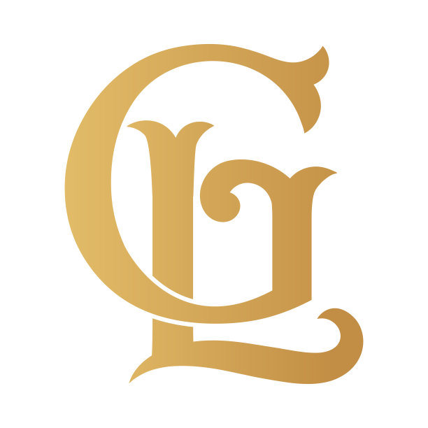 金色的GL字母组合。图片下载