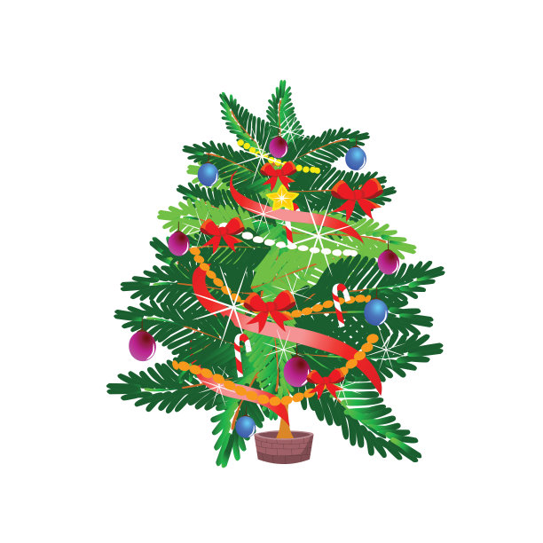 圣诞树-孤立的图片下载