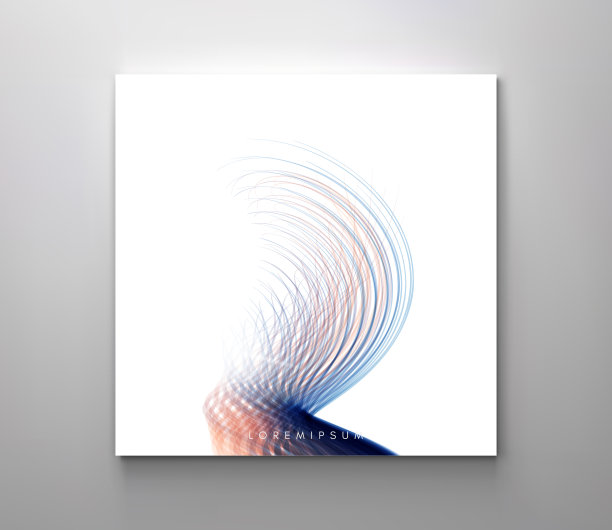 С设计模板。具有透视效果的曲线线条。光学纤维。3 d抽象背景。矢量插图。图片下载