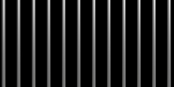 监狱酒吧的黑色背景，纹理。三维演示图片下载