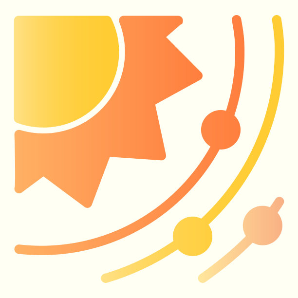 太阳系线图标。太阳与行星和卫星。天文学矢量设计概念，轮廓风格的象形图上的白色背景，用于web和应用程序。Eps 10。图片下载