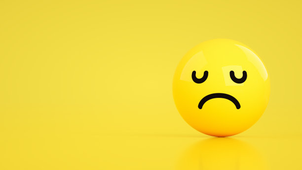 3D表情符号与悲伤的脸图片下载