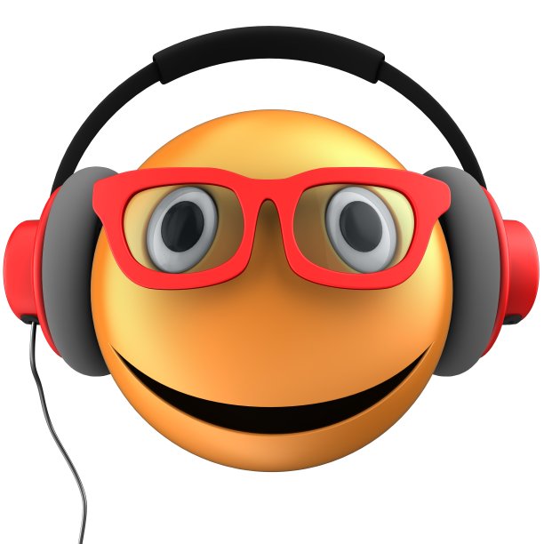 3d橙色表情微笑图片下载