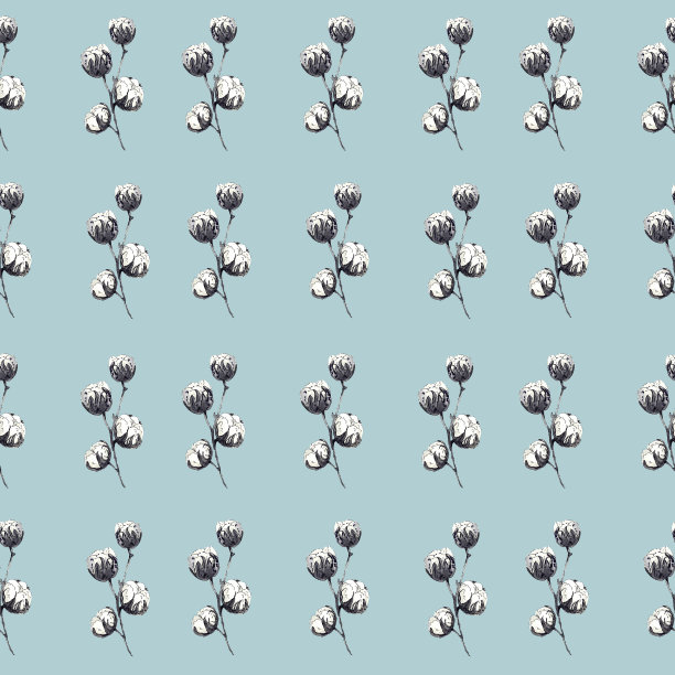 图案与图形图像的棉花在一个彩色的背景图片下载