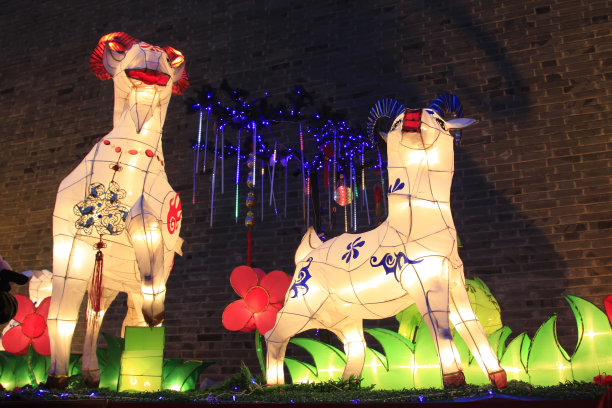 山羊提灯笼特写照片图片下载