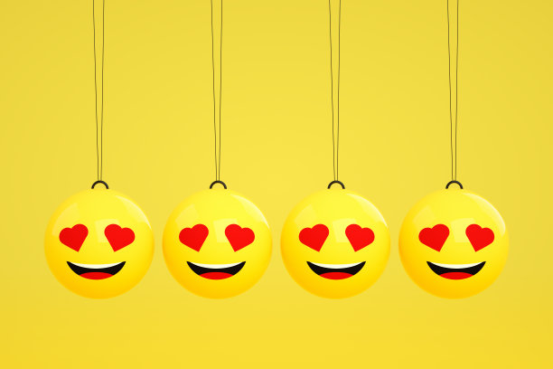 牛顿摇篮上的3D表情图片下载