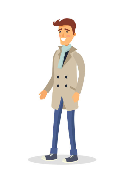 穿着米色外套，面带微笑的男人孤立无间图片下载