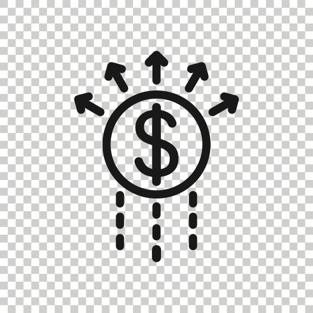 扁平风格的增长箭头图标。白色背景上的收入矢量图。提升业务概念。图片下载