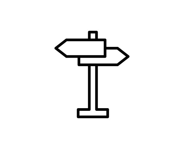 道路标志线图标图片下载