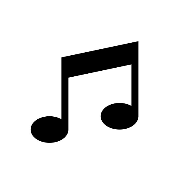 注意音乐矢量图标孤立的白色背景。抽象的形状。孤立向量符号符号。轮廓设计。图片下载