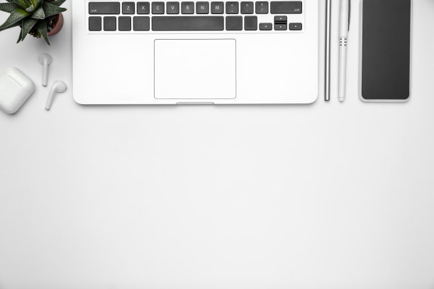 平坦的躺,实物模型。女性家庭办公空间，拷贝空间图片下载