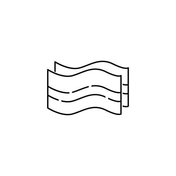 黑线培根条纹图标孤立在白色背景。象征,标志说明。完美的矢量图形图片下载