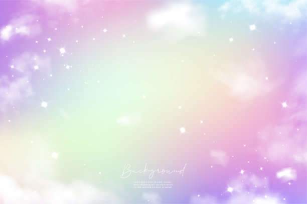 独角兽天空色彩渐变图片下载