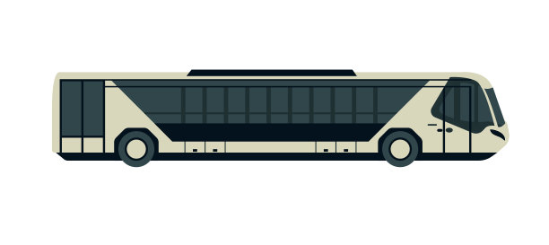 矢量插图机场巴士孤立在白色背景图片下载