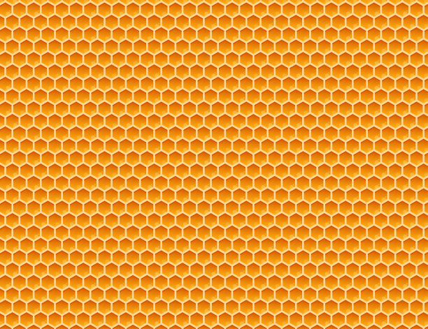 蜂窝单色蜂蜜图案。矢量插图。图片下载