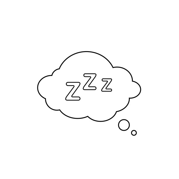 睡眠休息线图标在平面风格。睡眠符号为您的网站设计，标志，应用程序，UI矢量插图图片下载