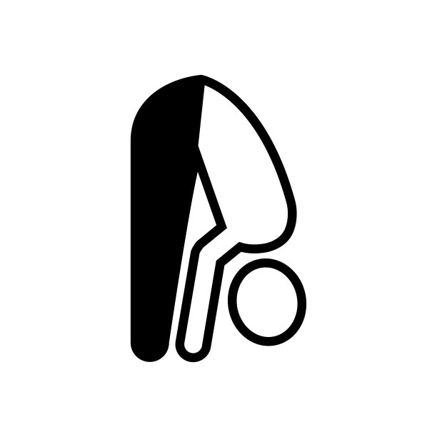 站立前弯瑜伽姿势图标图片下载