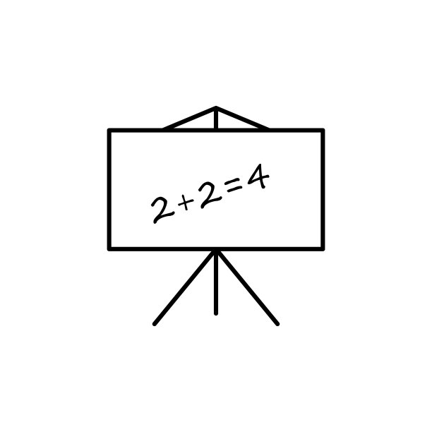 木板，木板，学校线插图图标上的白色背景素材图片