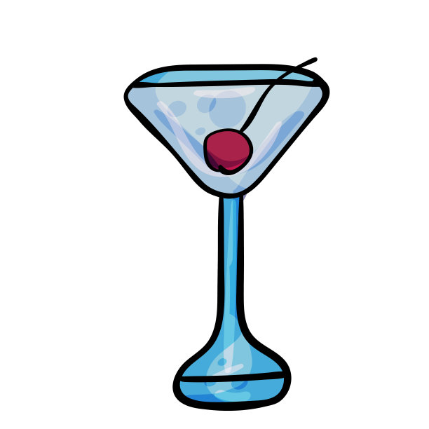 开胃酒喝。矢量涂鸦插图上透明和白色的背景。图片下载