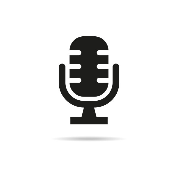 麦克风图标上的白色背景。图片下载