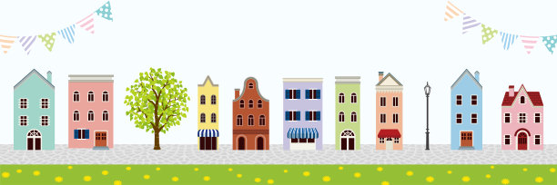 旧城春色，旗帜比例图片下载