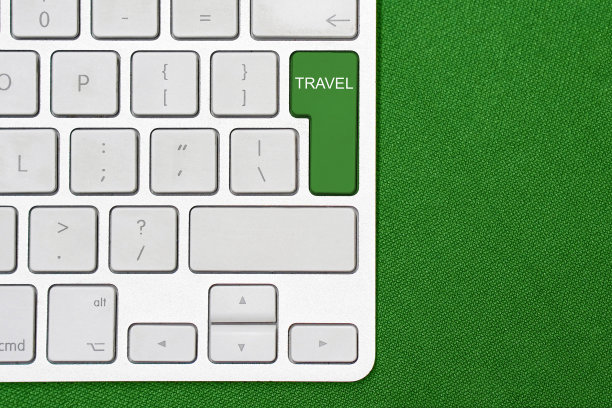 带有Travel字样的电脑键盘图片下载
