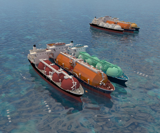 油船上的浮动储存器。3 d渲染图片下载