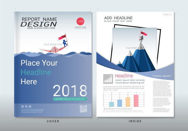 封面设计与照片背景空间，可适应年度报告，小册子，传单，传单，事实说明书，销售工具包，目录，杂志，小册子，作品集，海报，矢量模板A4大小。图片下载