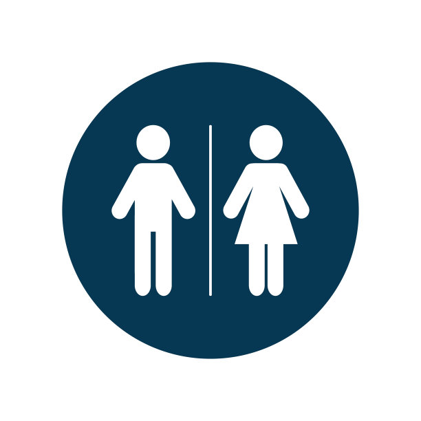 厕所男女图标隔离。矢量图图片下载