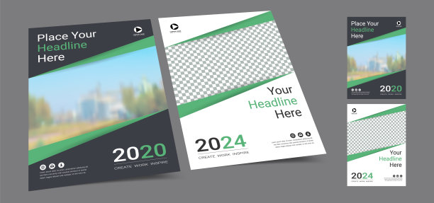 海报封面书设计模板A4布局与空间为照片背景，cmyk2色调颜色适合年度报告，提案，作品集，小册子，传单，传单，目录，杂志，小册子。图片下载